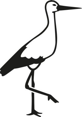 Tek ayak üstünde duruyorum leylek