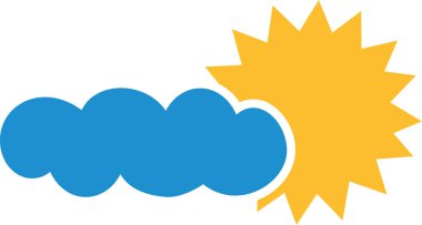 Büyük güneş ve kara bulut - bulutlu