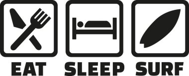 Uyku surf - sörfçü canlı yemek