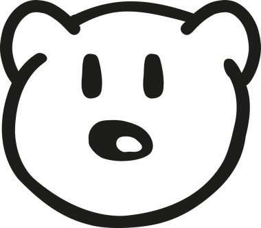 Oyuncak ayı kafa çizilmiş