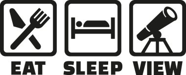 Astronomi - uyku yemek teleskopuyla görünümü