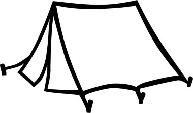 Çadır handdrawn vektör