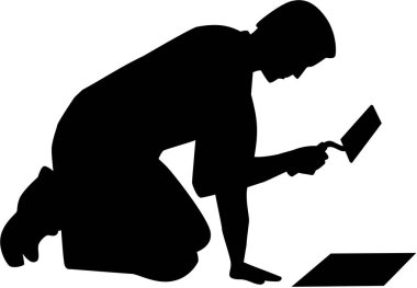 Kiremitçi ile mala siluet