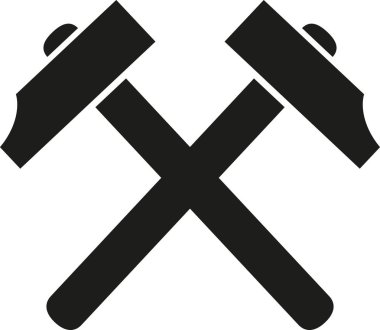 Çapraz çekiç simgeler