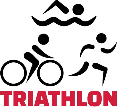 Word ile triatlon sembolleri