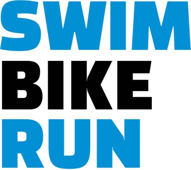 Bisiklet çalıştırmak triatlon yüzmek