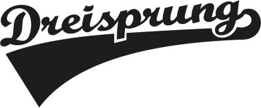 Üç adım atlama kelime retro Alman Dreisprung