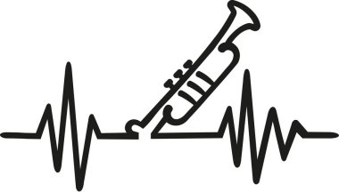 Trompet frekans vektör