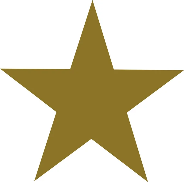 Oro estrella de cinco puntas — Vector de stock