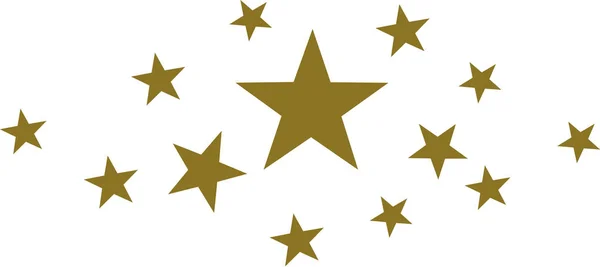 Conjunto de estrelas douradas — Vetor de Stock
