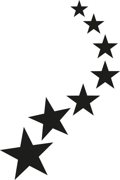 Étoiles noires montantes — Image vectorielle