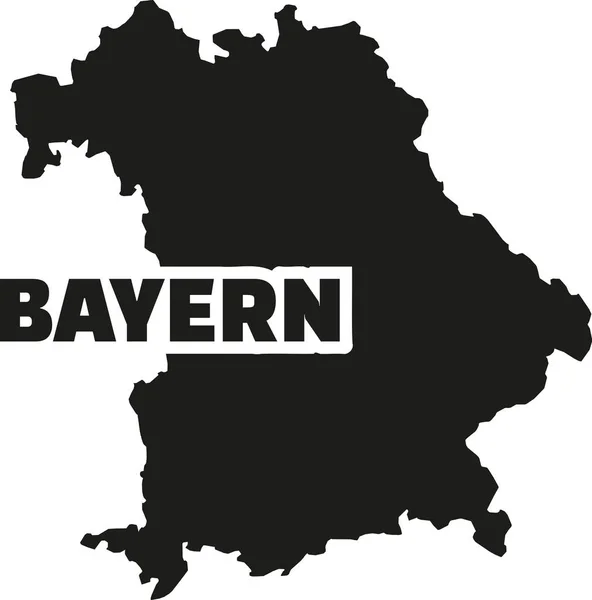 Bayern-Karte mit deutschem Titel — Stockvektor