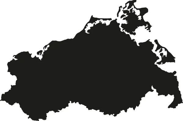 Χάρτης της δυτικής Πομερανίας του Μεκλεμβούργου — Διανυσματικό Αρχείο