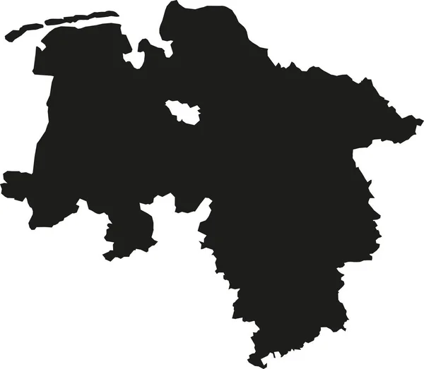 Mapa de Baja Sajonia — Archivo Imágenes Vectoriales