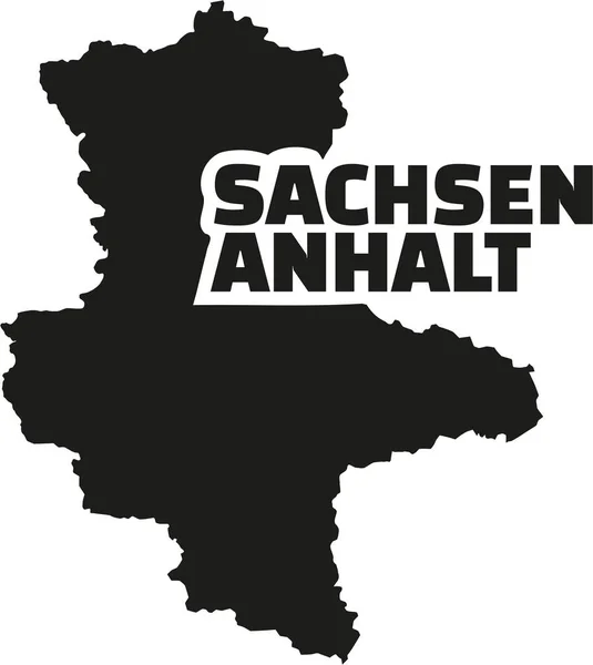 Sachsen-Anhalt-Karte mit deutschem Titel — Stockvektor