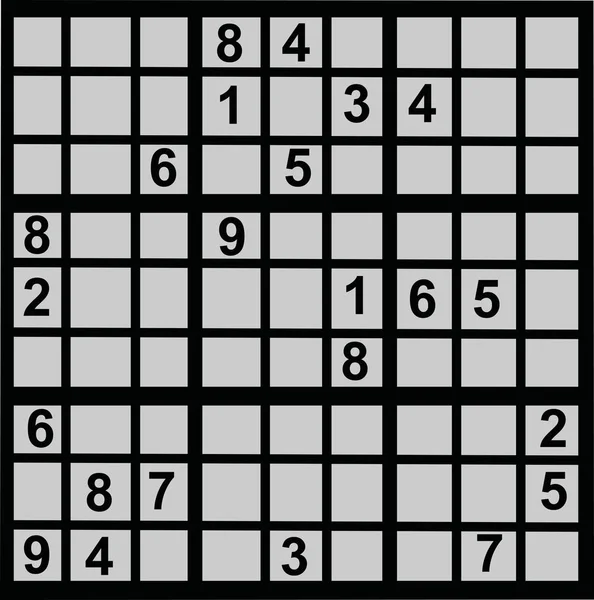 Sudoku-Spiel Vektor — Stockvektor