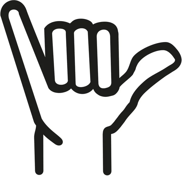 Shaka icono de la mano — Vector de stock