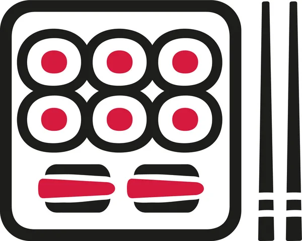 Sushi para ir a set — Vector de stock