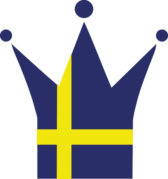 Suède couronne drapeau — Image vectorielle