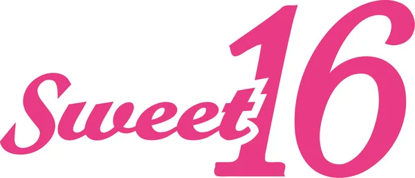 Sweet 16 16 doğum günü — Stok Vektör