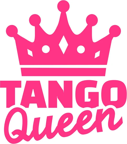 Tango drottning med krona — Stock vektor