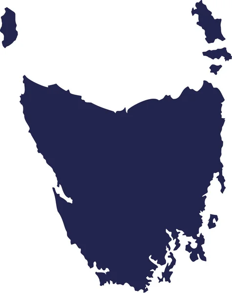 Vecteur de carte Tasmanie — Image vectorielle