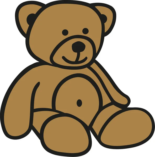 可爱的漫画泰迪熊 — 图库矢量图片