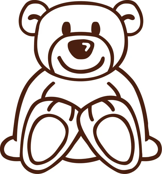 Dibujo de oso de peluche — Vector de stock