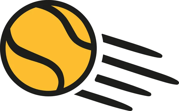 Tennisboll som seglar i två färger — Stock vektor