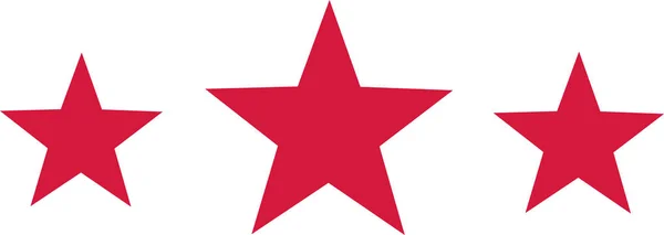 Drei Sterne rot — Stockvektor