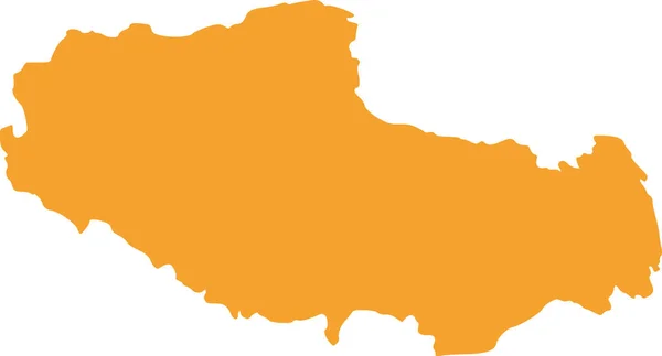 Vecteur de carte du Tibet — Image vectorielle