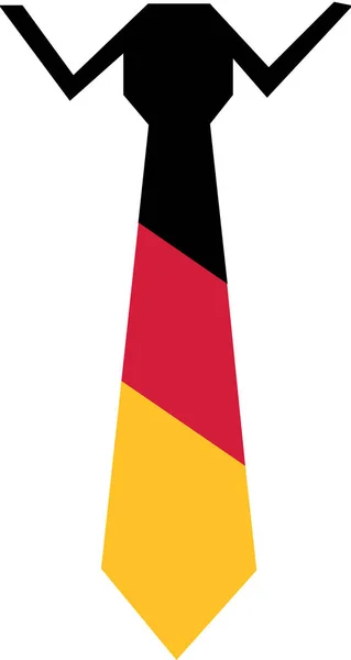 Gravata e camisa com cores da bandeira alemã — Vetor de Stock