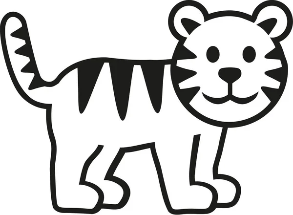 Tiger vector dos desenhos animados — Vetor de Stock