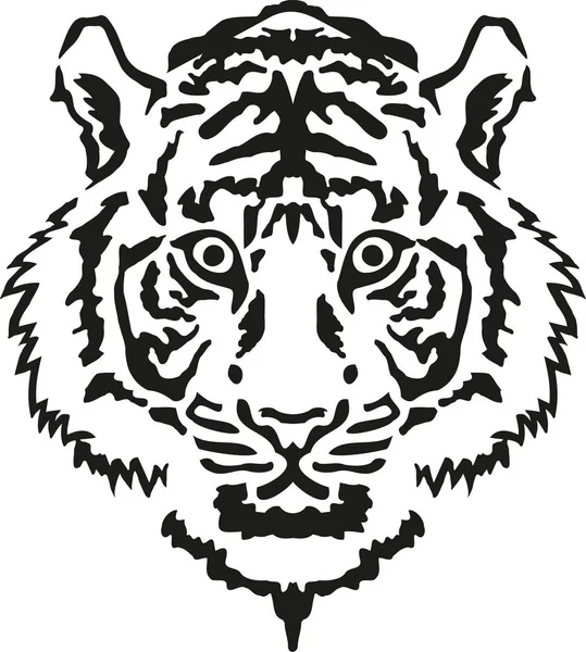 Тигр голову вектор — стоковий вектор