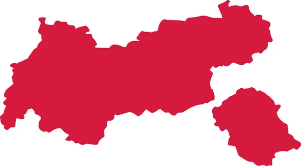 Vecteur de carte du Tyrol — Image vectorielle