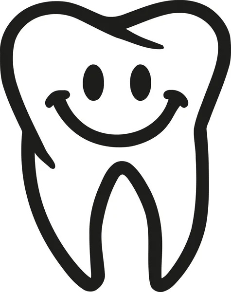 Tooth with smile — Stock Vector