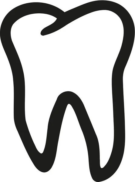 Vecteur de contour des dents — Image vectorielle