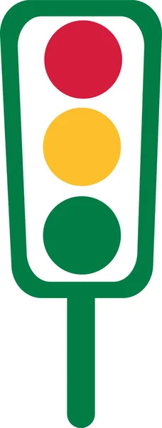 Groene verkeerslicht - pictogram — Stockvector
