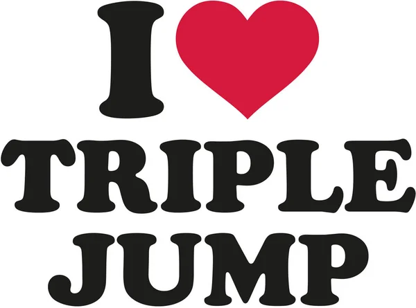 Me encanta Triple salto Dreisprung — Vector de stock