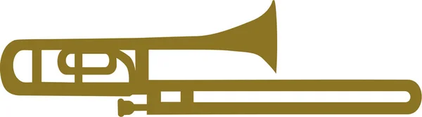 Instrumento de trombone vector — Vetor de Stock