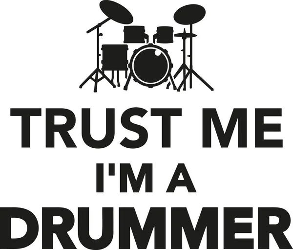 相信我我是一名鼓手 — 图库矢量图片