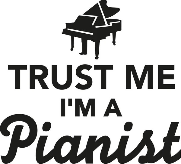 相信我我是一名钢琴家 — 图库矢量图片
