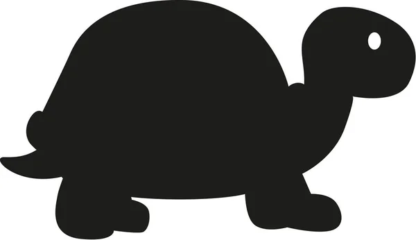 Simple turtle silhouette — Stock Vector