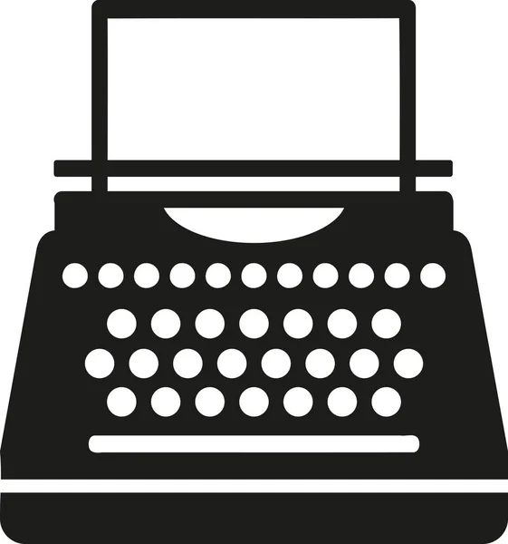 Vecteur d'icône de machine à écrire — Image vectorielle