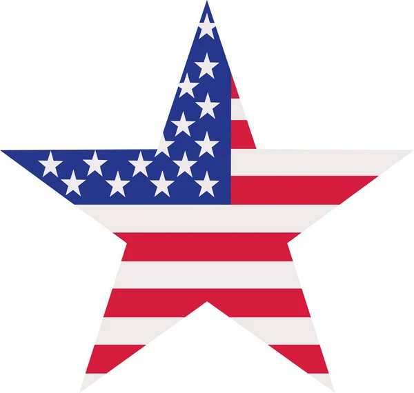 Hvězdička vlajky USA — Stockový vektor