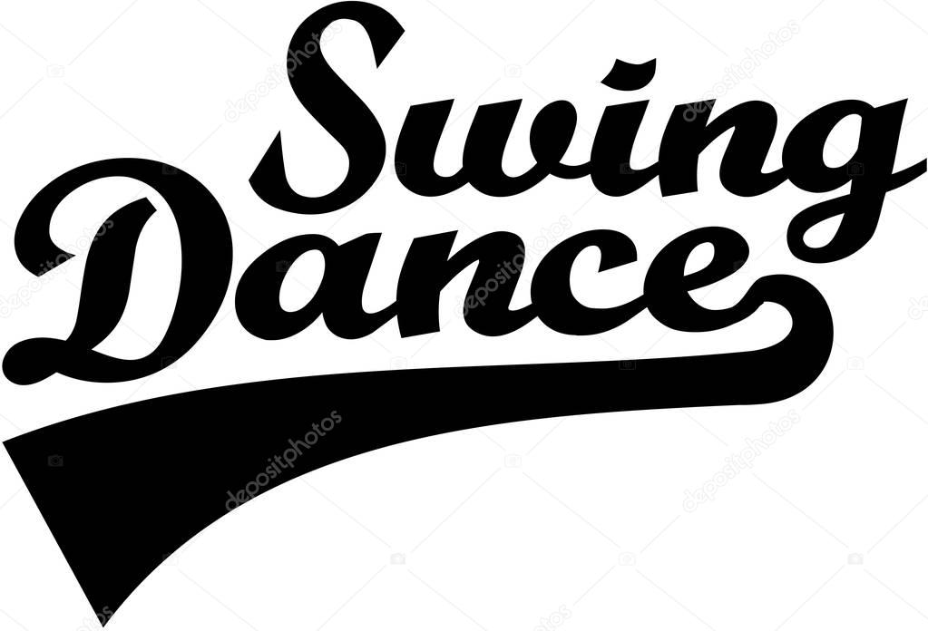 Swing dance retro word