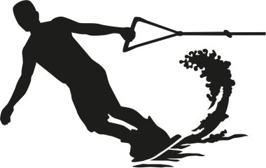 Wakeboarder silhouette vector