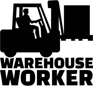 Ambar çalışanı ünvan forklift ile