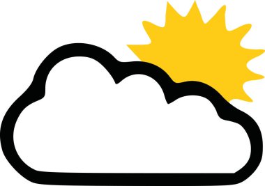 güneş simgesi ile bulut