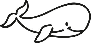 Balina karikatür kontur